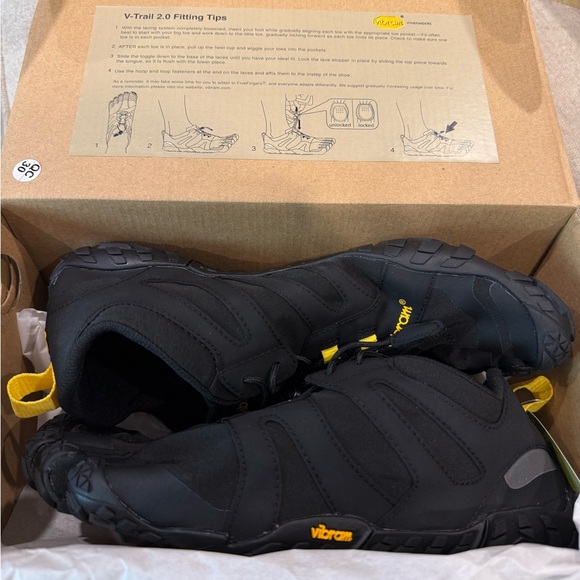 NWT! Vibram FiveFingers Men’s V-Trail 2.0, Black/Yellow, Size EU 41 (US 9-9.5) - Picture 7 of 12
